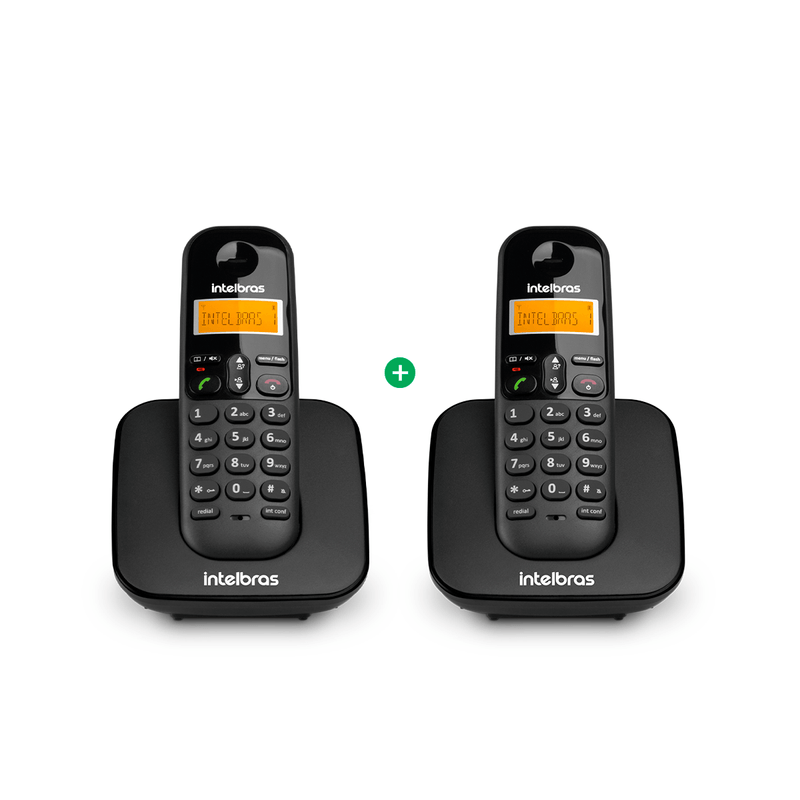 168098-800-auto Kit Telefone sem Fio + Ramal TS 3112 Preto Intelbras - Imagem 1