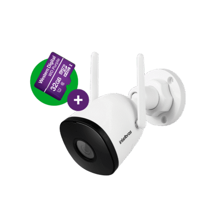 Kit Câmera de Video Wi-Fi Full HD Intelbras IM5+ Full Color com Cartão MicroSD 32GB